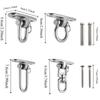 Hanging Brackets Hammock Chair Hooks 360 Rotating Swing Fixed Plate Swing Hangers Set  Concrete