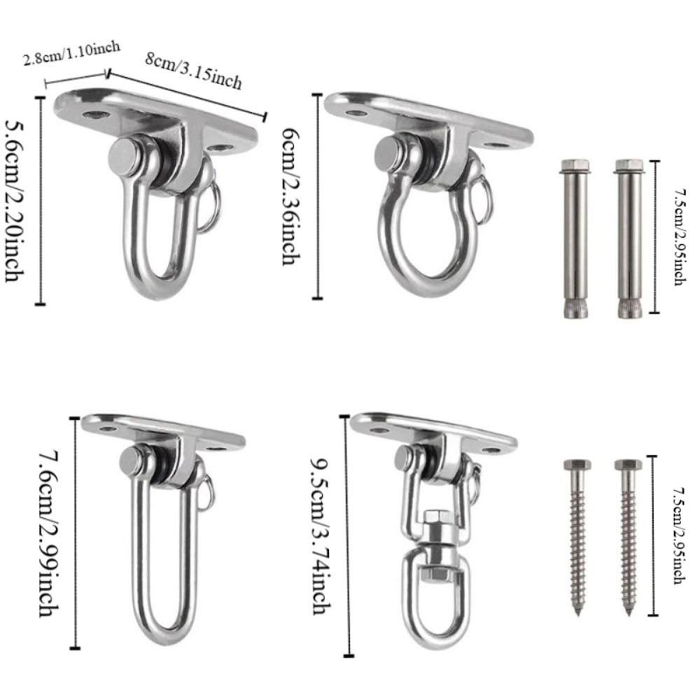 Hanging Brackets Hammock Chair Hooks 360 Rotating Swing Fixed Plate Swing Hangers Set  Concrete