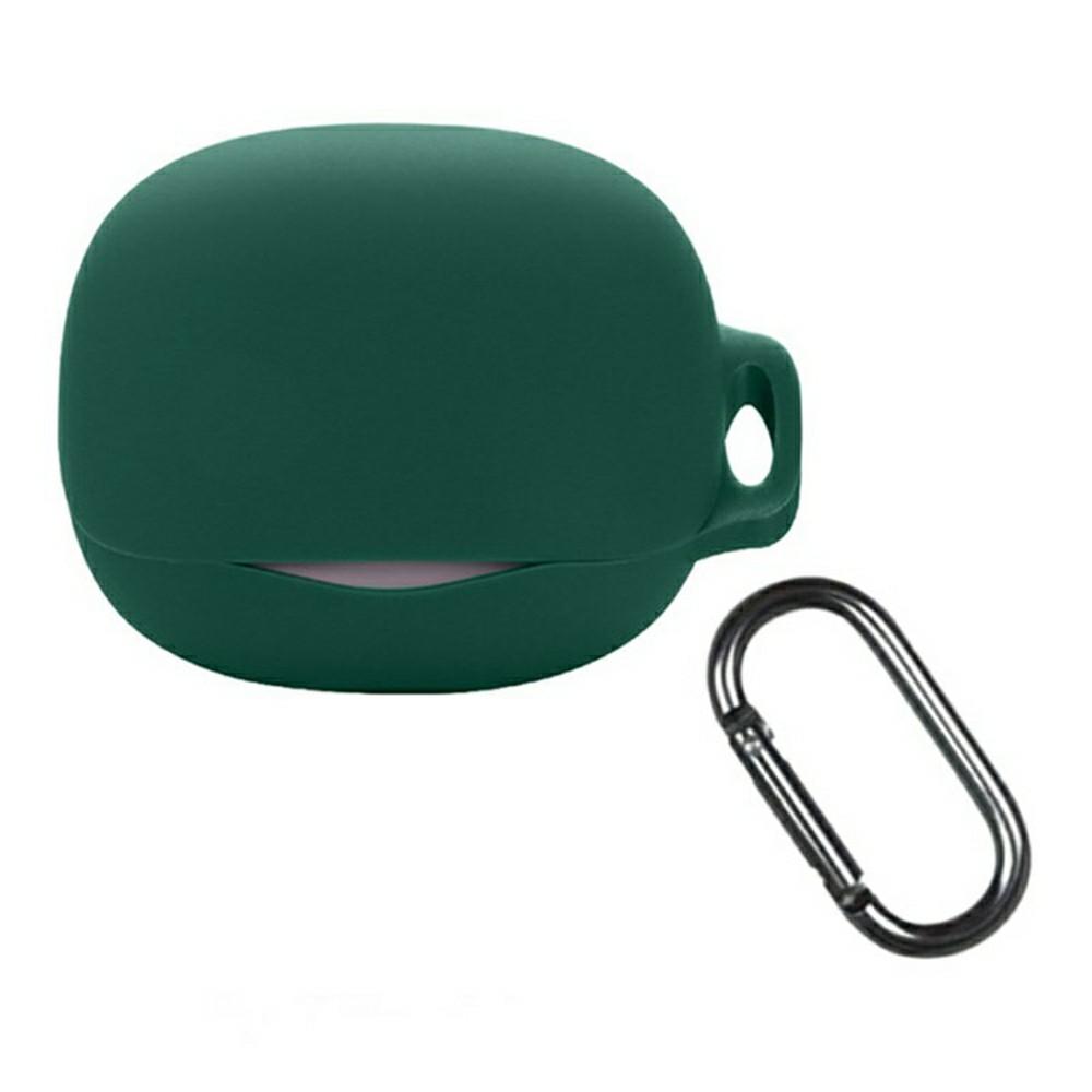 For QCY MeloBuds N50 Silicone Case Wireless Earphones Protective Cover with Anti-Lost Buckle