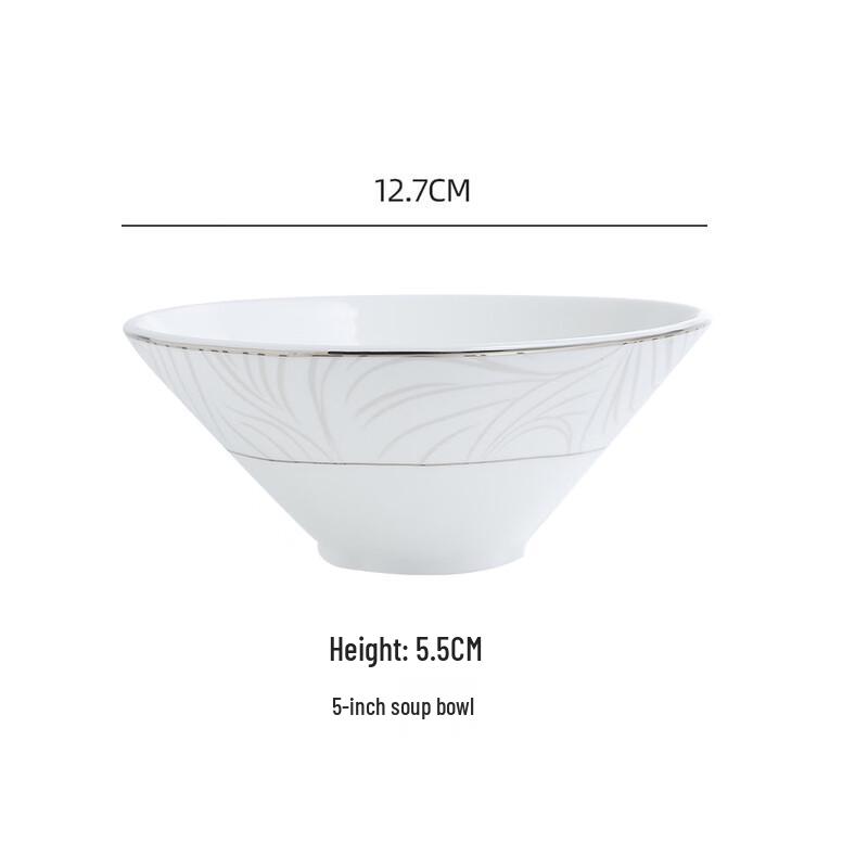 

Ru Han Decal Ceramic European Style Soup Bowl