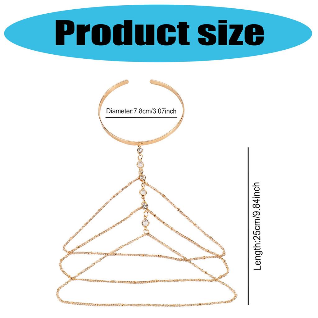 Adjustable Iron Resin Arm Cuff Bracelet With Detachable Fringe Design For Casual Or Formal Outfits