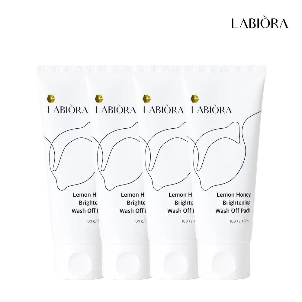 Lemon Honey Brightening Wash-Off Pack 100g x 4
