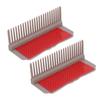 2 Set Flat Iron Comb Attachment Plastic Clip On Hair Straightener Accessory for Home Salon Styling