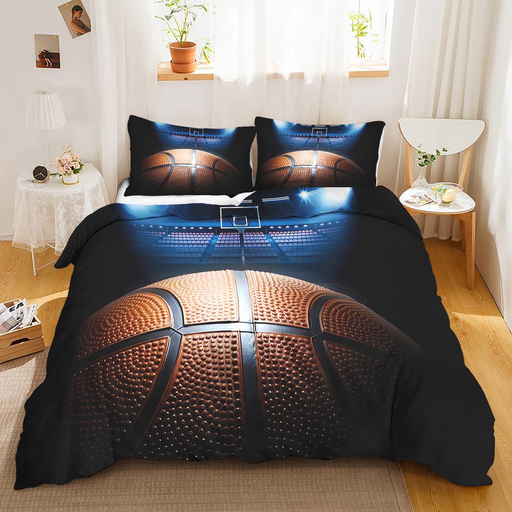 Basketball Bedding Set Duvet Cover Comforter Sets Double Comforte 100% Polyester 3-Piece Set