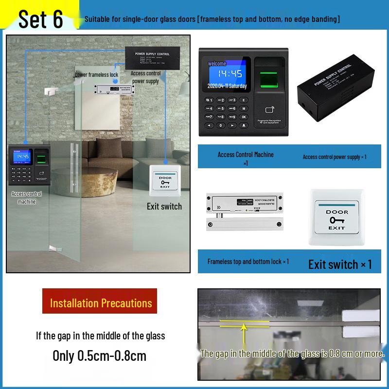 

Office Fingerprint Time Attendance & Access Control System CN plug (adapter included)