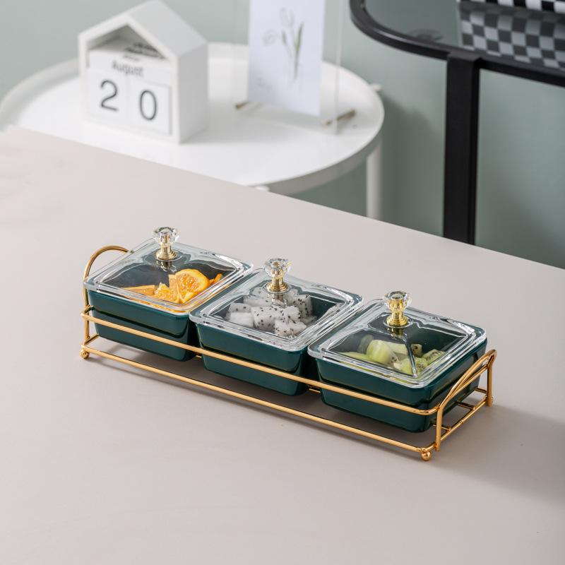 Ktv Clubhouse Fruit Plate Melamine Bar Muscle Foot Four Or Six Gongge Snack Plate Grid Barbecue Cold Vegetables Snack Plate Plate Plate