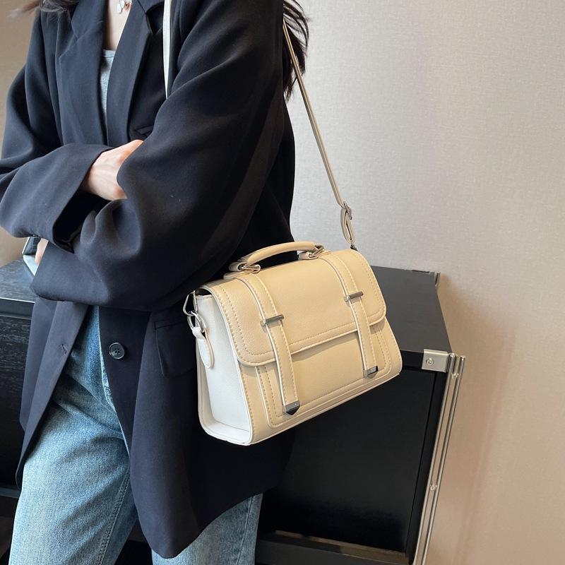 

Элегантная текстурированная кожаная сумочка Классическая квадратная сумка Модная сумка кроссбоди Универсальная сумка-тоут Минималистичная удобная наплечная сумка 23cm×11cm×18cm бежевый