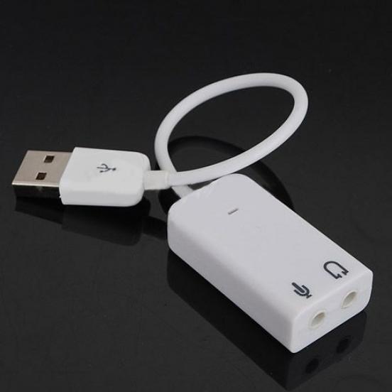 Externí adaptér USB 2.0 3D Virtual 7.1 Channel Audio Sound Card pro stolní PC