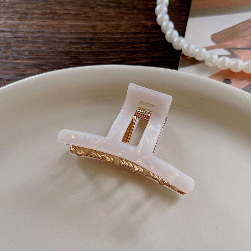 Geometric Acetate Wave Hair Clip for Women’s High Ponytail