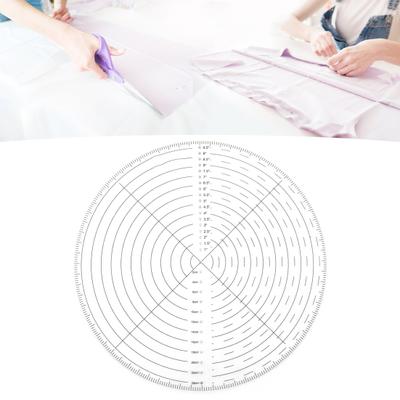 10 Inch Clear Marking Accurate Scale Sewing Ruler Circular Plastic Sewing Template Center Finder Measuring Tools