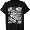 Legendary Engine Blueprint Ideal For Car Fans And Mechanics T Shirt Vintage Washed Designer Clothes Comfortable Fashion
