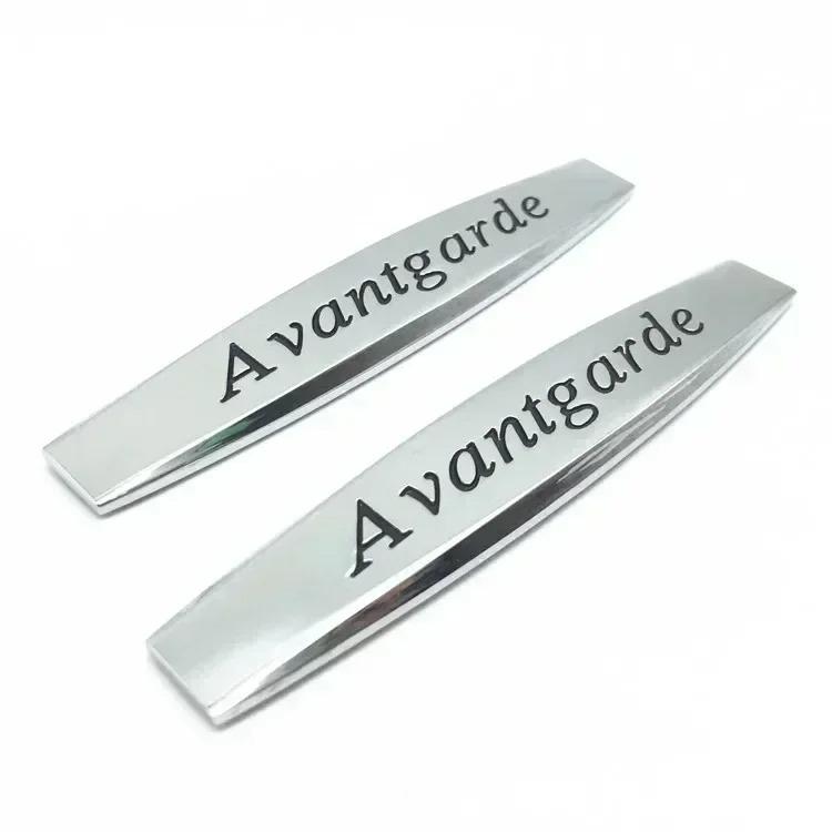 2026 New 2pcs 3D AMG Edition Metal Logo Car Fender Badge Sticker For Benz Lorinser Avantgarde Emblem Auto Decal Decorative Accessories