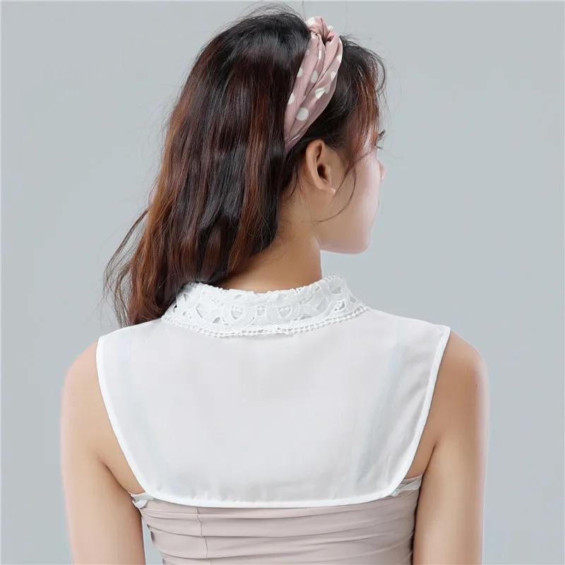 Women Autumn Fake Collar Korean Detachable False Collar Removable Blouse Lapel Elastic Collar Tie Women Clothes Accessories