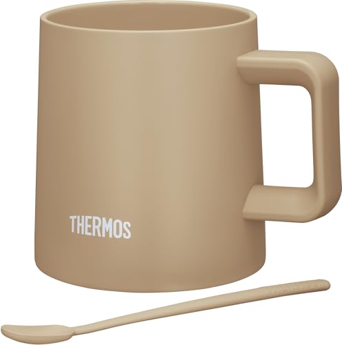 

Thermos Vacuum Insulated Mug, 350ml, Perfect for Cafe Latte, Dishwasher Safe, Stain-Resistant Ceramic Interior, Coffee Cup with Stirrer, JDZ-350 CL