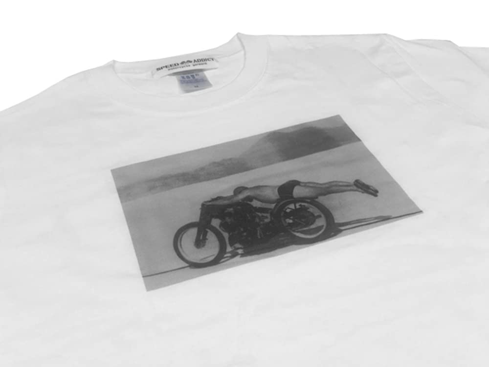 SPEED ADDICT Photo Print T-shirt (S/S WHITE) Size Small