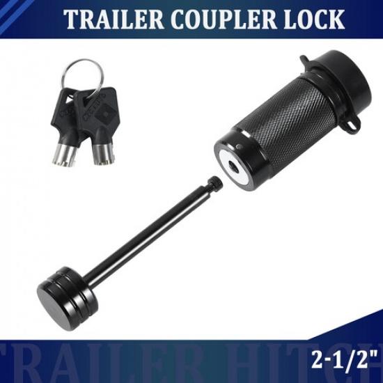 

Trailer Tongue Coupler Lock Dia 14 , 2-12 Span Fit Latch-Type Coupler Black