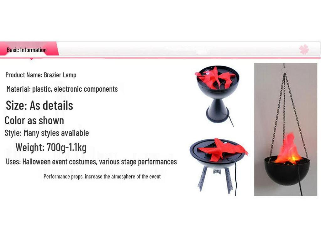 Halloween LED Flame Lamp - Stage, Wedding & Haunted House Decoration | Fake Fire Pit