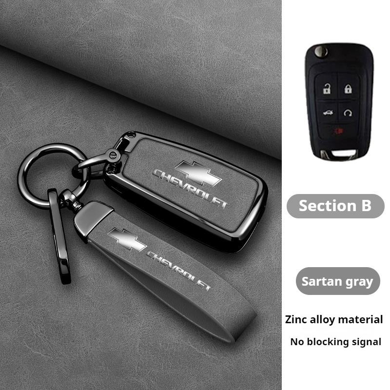 

Zinc Alloy Leather Car Flip Key Case Cover Fob For Chevrolet Cruze Aveo 2020-2024 BOLT Tracker Malibu Onix Cobalt Captiva Spark