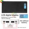 8*18650 Battery Power Bank Case Dual Ports DIY Shell Case For Smart Phones with LCD Display Funda Para Power Bank