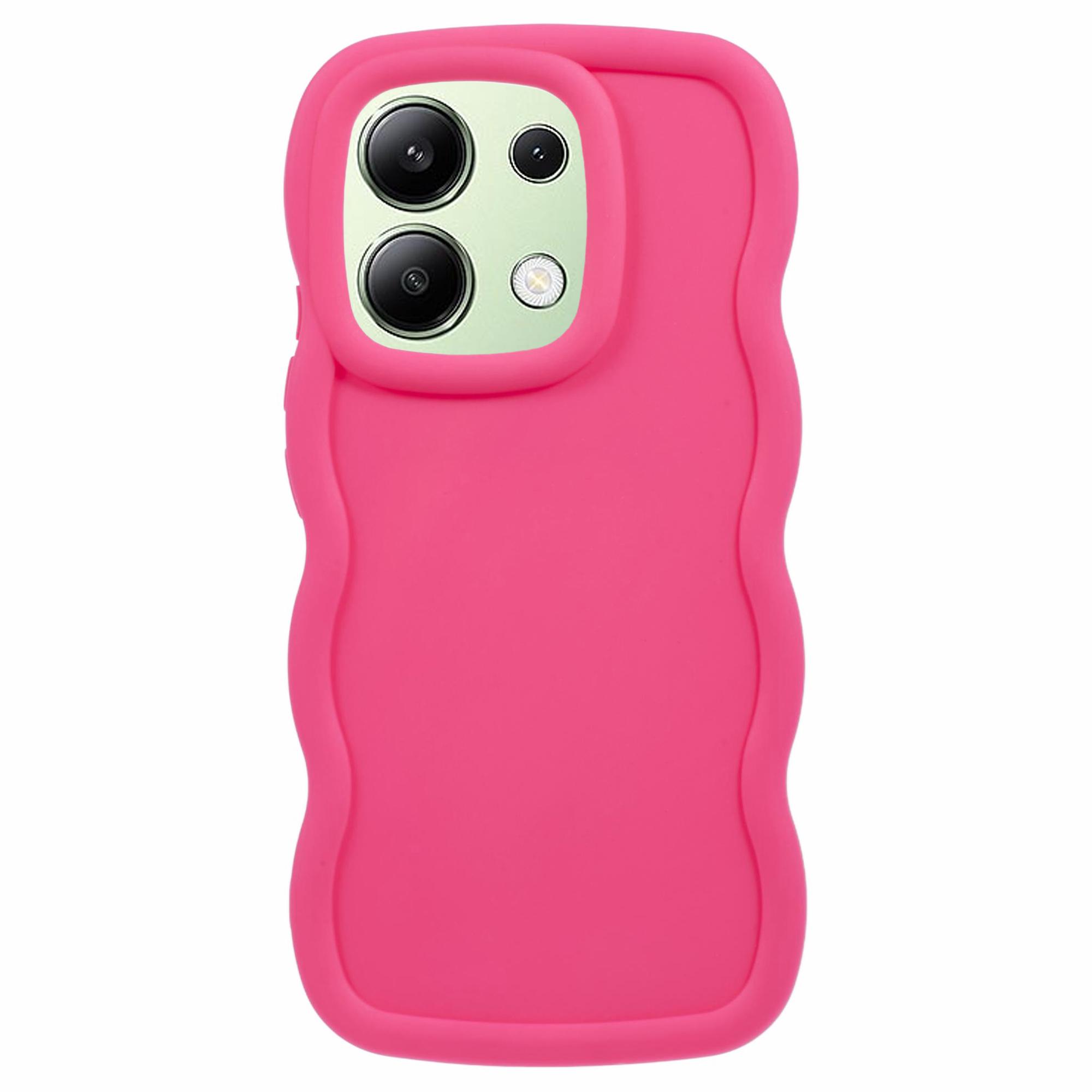 

Чехол серии XL для Xiaomi Redmi Note 13 4G, противоударный чехол из ТПУ с волнообразной рамкой Rose