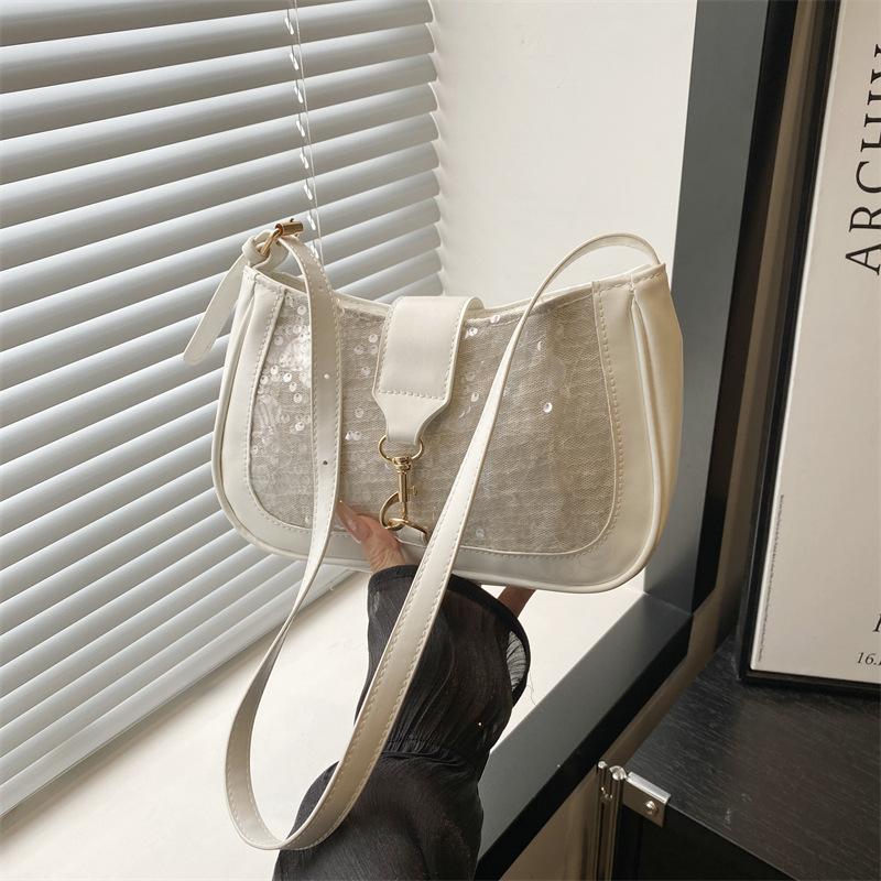 Popular Small Bag Women's Bag New Shoulder Bag Underarm Bag Sequined Messenger Bag