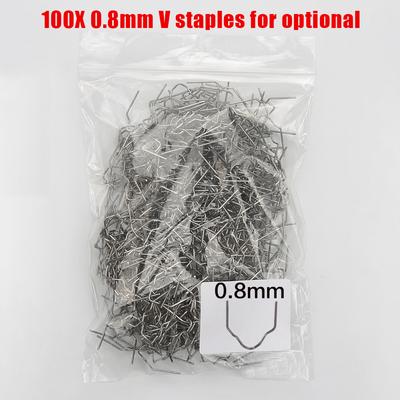 Universal 100 Teile/satz Vorgeschnittene 0,6mm-0,8mm Hot Wave Flache Heftklammern Für Kunststoff Hefter Reparatur Schweißer