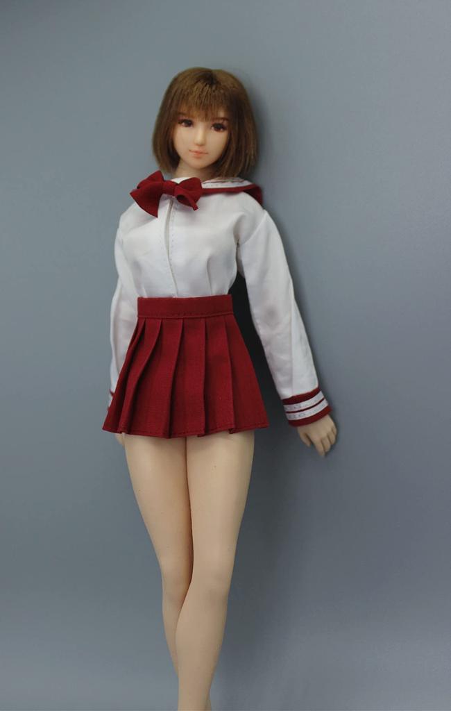 Scale Figure Female School Student Cute Pure Sailor Uniform Set Compatible with TBLeague Figures and Head Not [TOYBARJAPAN] 1/6 Accessories/Slender