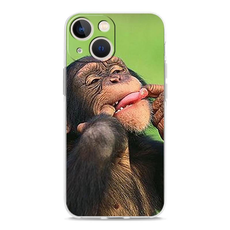 Phone Case For iPhone 18 17 Cases iPhone 18 Air 16 15 12 13 14 Pro Max 15 Plus 16Pro iPhone 1811 Clear Soft Cover Monkey