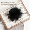 Extra Long Ostrich Feather Claw Clip: Fluffy Bow Hair Accessory
