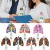 Creative Lung Organs Badge Reels Retractable Badge Holder Retractable Keychain Badge Reel Id Badge Holder Clip Key Ring