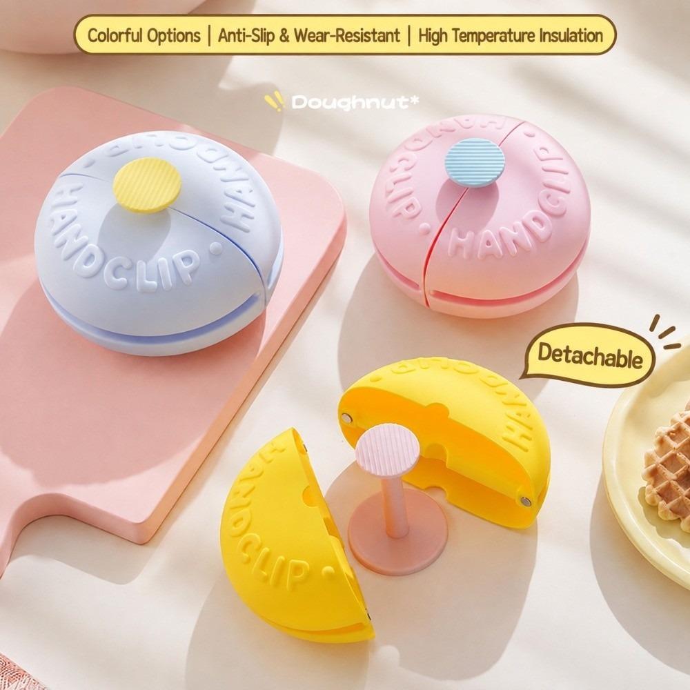 Silicone Heat Resistant Gloves Non-Slip Oven Mitts Sweet Donut Insulated Gloves Cooking