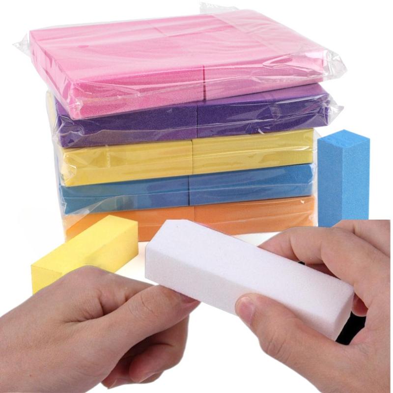 5Pcs Colorful Nail Buffer Nail Files Polisher Block Manicure Pedicure Files Sanding Polishing Sponge Nail Art Tools Professional