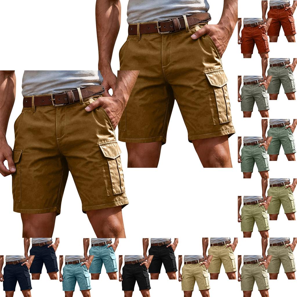 Herrshorts Cargo Knälånga Lös Passform Flerfickor för Sommarsport Vandring