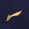 Li-Ning Comfortable Simple Versatile V-Neck Pullover Short Sleeve Badminton Shirt Unisex tops Sailor-Blue AAYV163-4