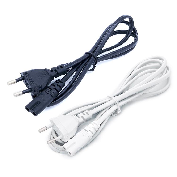 8-Shaped Power Cord with American, Japanese, Korean, National Standard Flat Plugs, British, Small European Round Plugs, AC Adapter