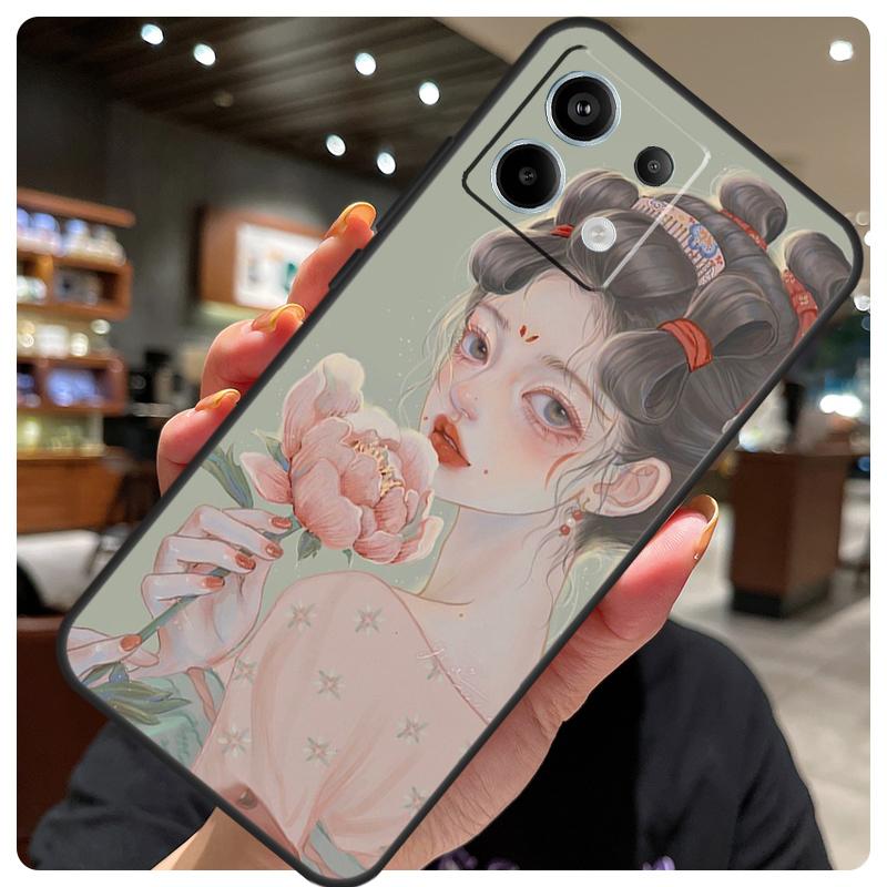 Cute And Beauty Girl Color Painting Case For Xiaomi Redmi Note 13 12 9 10 11 14 15 Pro Plus Cover For Redmi 14C 10C 12C 13C 15 C