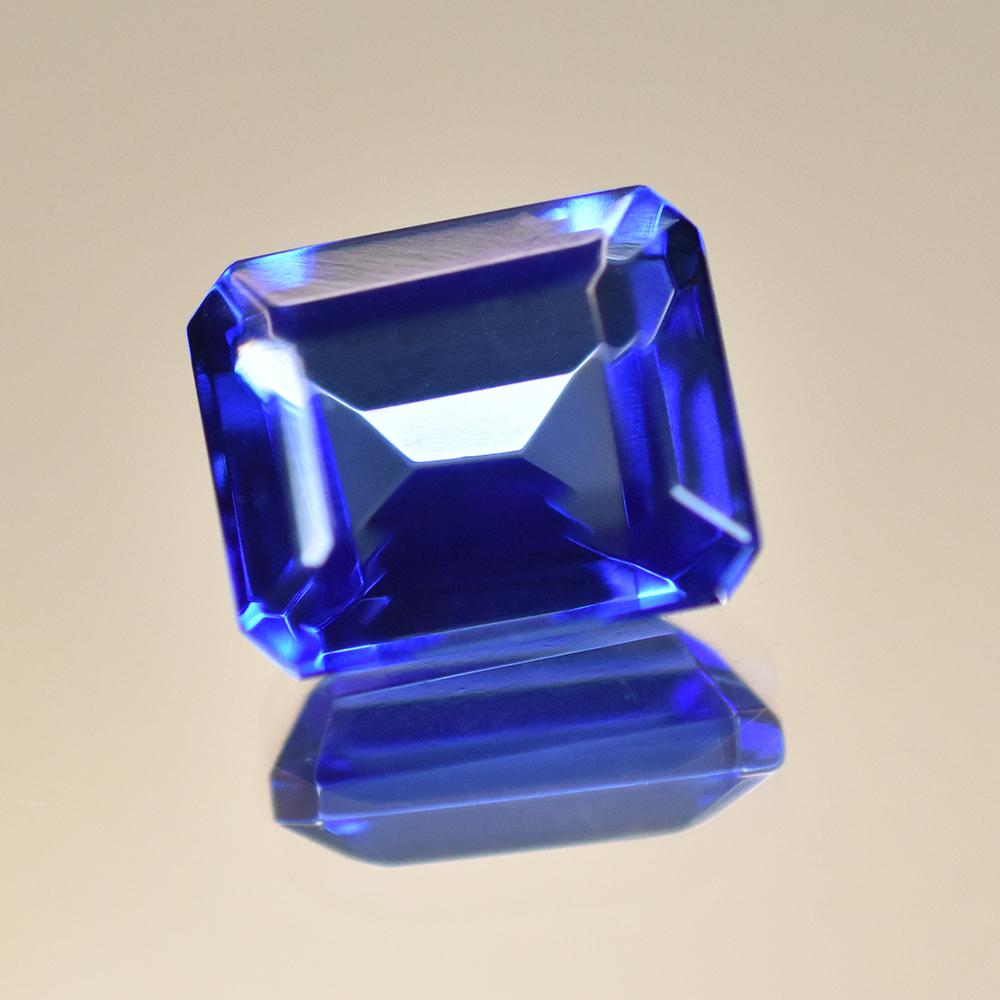 10x8mm EXCELLENT Emerald Shape   Natural Blue Tanzanite Loose Gemstone