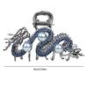 Blauer Drachen Haarkamm mit Perle Haarspange Damen Einfache Haarspange Haarklammer Hai-Klammer Mode Temperament Einfache Haarschmuck