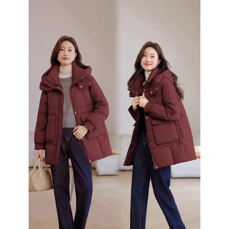 Women's New Hooded Cold Windproof Lightweight Thickened Fluffy Warm Loose High-quality Fabric Leisure Sports Cotton Clothing