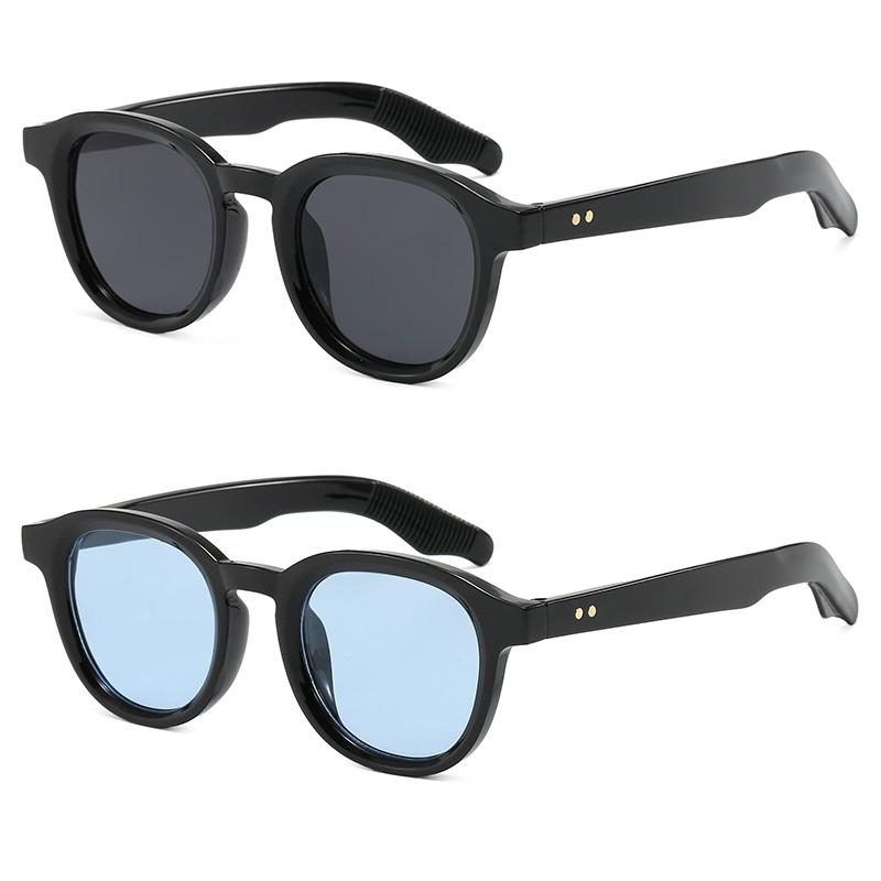 

2PCS Simple Fashion Round Sunglasses Women Men Retro Trend Brand Sun Glasses Daily Leisure Business Male Female Glasses UV400