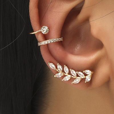 Zirkon Ohrringe Für Frauen Minimalistische Persönlichkeit Trendy Blätter Geometrische Geburtstag Party Schmuck Zubehör Geschenke