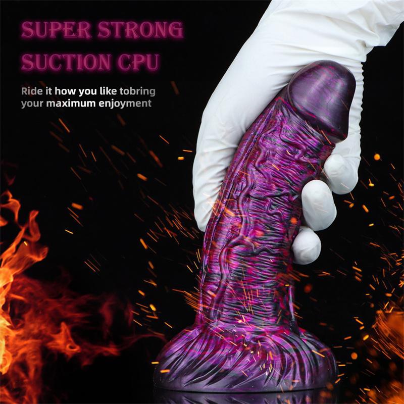 Weibliche gemischte Farbe flüssiges Silikon Nachahmung Dildo geformt zurück Gericht Anal Plug Erwachsene Sexspielzeug