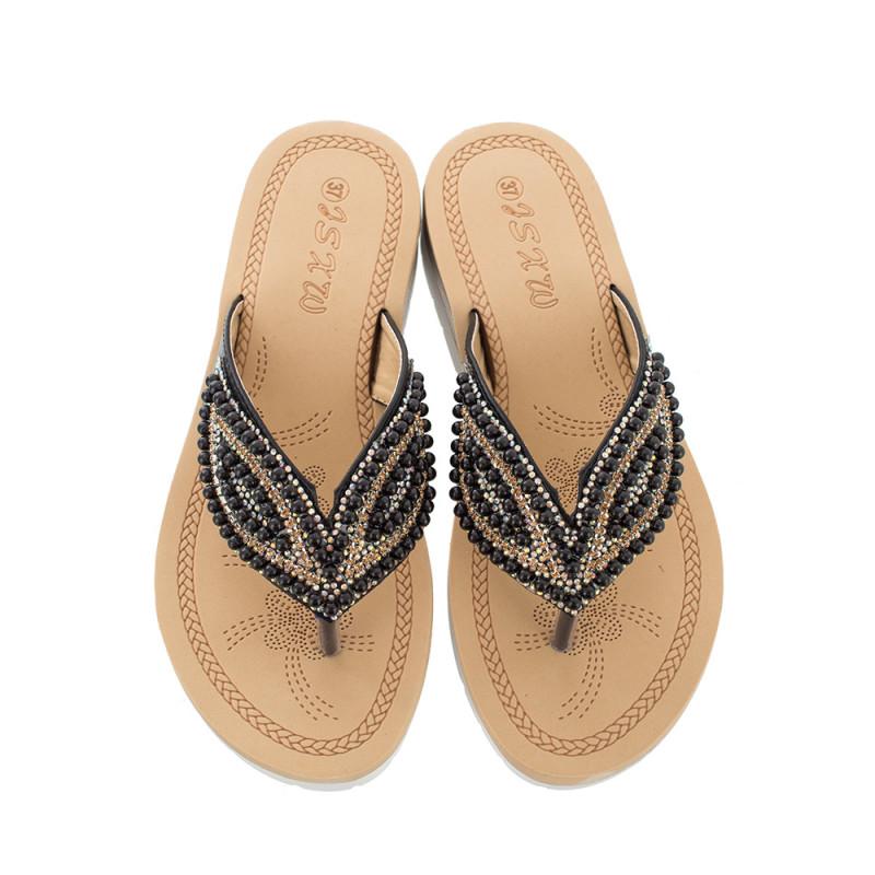

Fashion 2025 Fashion Women s Sandals Summer Outside Beach Slippers Female Casual Non-slip Flat Flip Flops Women Shoes House Slippers 36 чёрный