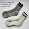80% Mernu Wool Fall and Winter Heattech Men's and Women's Long Tube Extra Thick Fluffy Loop Sweat Socks Outdoor Snow Cold Socks