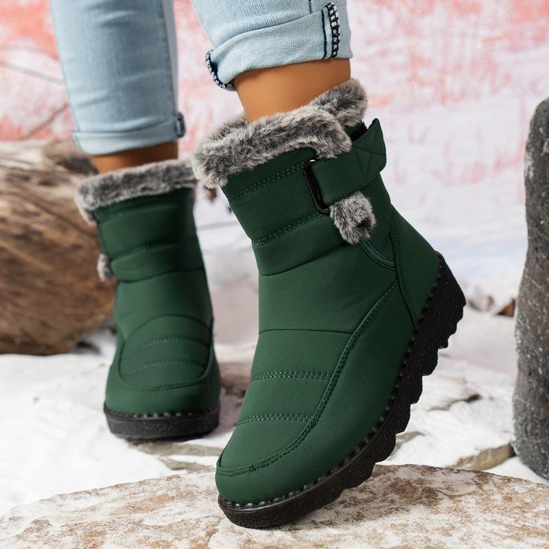 Snow Boots Women's Winter Large Size Women's Boots Piled Thickened Cotton Boots Polyurethane Boots High Top Platform Cotton Shoes