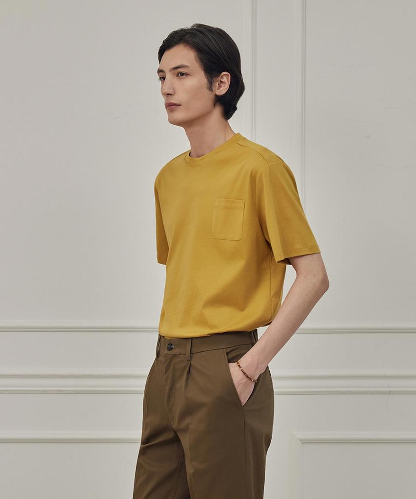 THEKNITCOMPANY Lindos Cotton T-Shirt - Tawny Yellow
