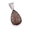Natural Smoky Quartz Gemstone Handmade 925 Solid Sterling Silver Pendant 1" W3R60