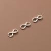 Genuine Sterling Silver Infinity Clasps for Jewelry Necklace Bracelet Making Connect S925 8 Clasps