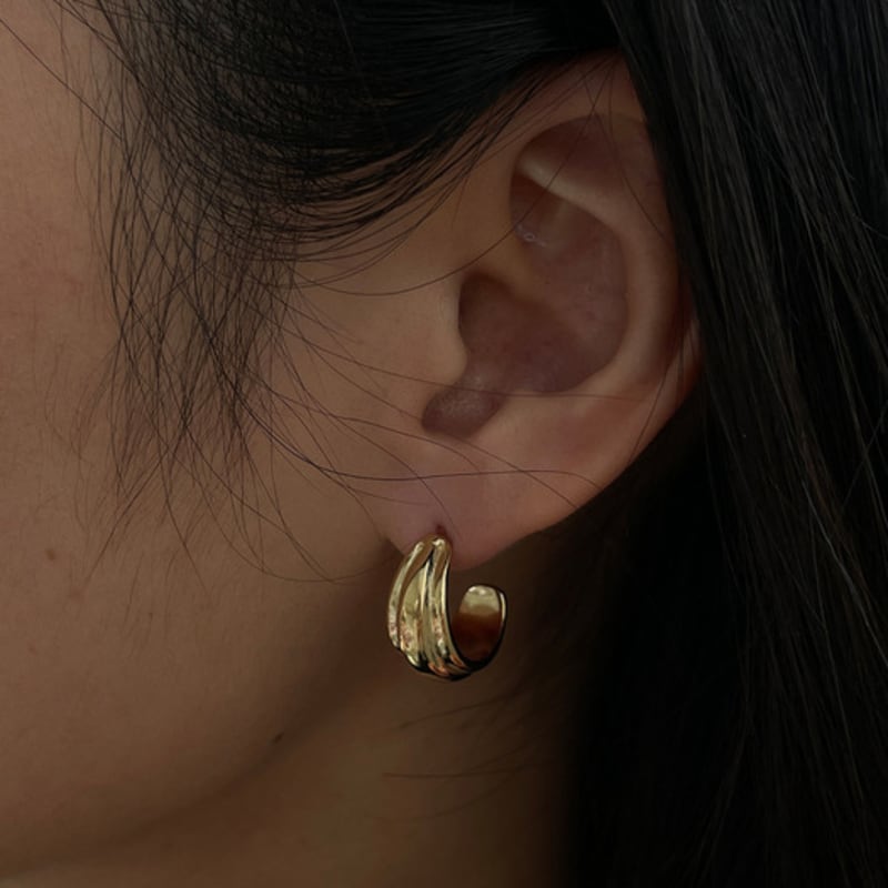 Melliv Silver Hoop Bold L Earrings_mve06