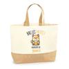 Sac Cabas - PLANETEE - Annick Bas Les Pattes Chien Shiba - Jute - Imprimé En France - Anses Solides